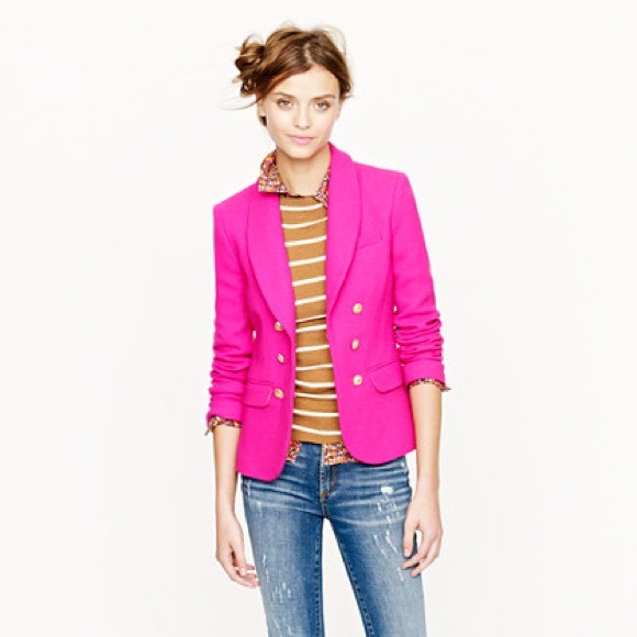 J Crew Collection Pink Wool Blazer 